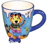 ZooBuds Dancing Feet 8 Ounce Cup with Hand Painted Tiger Design