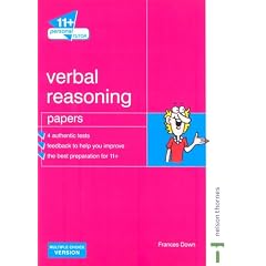 11+ Personal Tutor Verbal Reasoning Papers - Multiple Choice Version