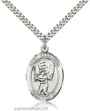 St. Sebastian Baseball Large Sterling Silver Medal