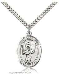 St. Sebastian Baseball Large Sterling Silver Medal