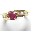 14K Yellow Gold Ruby and Diamond Ring