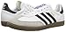 adidas Originals Men's Samba Soccer-Inspired Sneaker,White/Black/Gum,9.5 M US