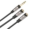 Monster CableLinks Y-Adapter, 1/4 St Male to (2) 1/4 Mono Female (MCL MST2MF)