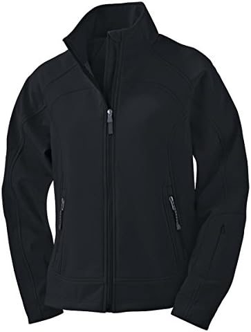 North End Ladies 3-Layer Soft Shell Jacket. 78604 - XX-Large - Black / Lead