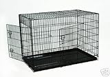 41JDa1IageL. SL160  Brand New Folding Double Doors Dog Cat Kennel Crate Cage W/Divider 36 *Black*