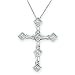 Sterling Silver 1/4 ct. Cubic Zirconia Cross Pendant with Chain
