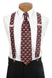 Virginia Tech Suspenders - Virginia Tech Maroon Suspenders with "VT" Logo