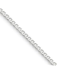 14k White Gold 16in 3.35mm Lightweight Curb Link Necklace Chain Metal Wt- 3.42g