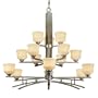 Minka Lavery Dakota 1178-56 Large Slate 15-LT 900w (39"H x 45"W) Chandelier Lighting in Nickel