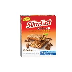 Slim-Fast Optima Meal Bar, Chocolate Cookie Dough, 1.97-Ounce Bars in 12-Count Boxes