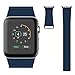 Apple Watch Band, JETech 38mm Genuine Leather Loop with Magnet Lock Strap Replacement Band for Apple Watch 38mm All Models No Buckle Needed (Blue)