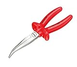 GEDORE 6721730 VDE Bent Nose Telephone Pliers with VDE Dipped Insulation, 160mm Length [並行輸入品]