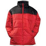 Men's Red and Black Parka Jacket Coat