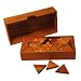 Handmade Wood Tri-dominoes Game