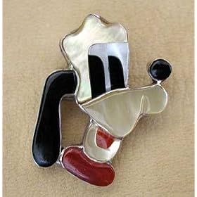 Disney Pluto Pin or Pendant by Zuni Artist Paula Leekity, #1467 by Taos Trading Pins