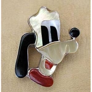 Disney Pluto Pin or Pendant by Zuni Artist Paula Leekity, #1467 by
