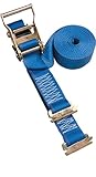 Security Chain Company CC3820 20' Blue 2" Interior Van Strap with Ratchet and Spring E-Clip