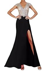 Slit  Chiffon Pageant Dress/Prom Dress  With Rhinestones