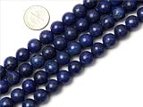 10mm Round smooth surface lapis lazuli gemstone beads strand 15"
