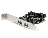StarTech.com PEXUSB3S2E2I 4 Port USB 3.0 PCI Express PCIe Controller Card - 2 Ext 2 Int with SATA Power
