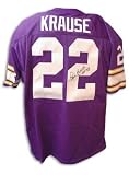 Autographed Paul Krause Throwback Vikings Purple Jersey