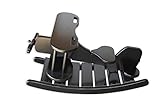 FireSkape Unique Amish Crafted Brown Maple Airplane Rocker Heirloom Toy In Black