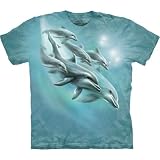 The Mountain Dolphin Dive Mens T-shirt, Blue