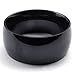 KONOV Mens Stainless Steel Ring, 10mm, Comfort Fit Band, Black
