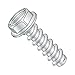 #12 x 1 Type B Self-Tapping Screws/Slotted/Hex Washer Head/Steel/Zinc (Carton: 4,000 pcs)