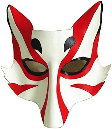 Japanese Style Leather Fox Cosplay Mask for Party Halloween