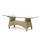 Lloyd-Flanders 27044019 Mandalay Glass top cocktail Table