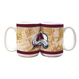 NHL Colorado Avalanche 15-Ounce White Nostalgic Mug (2 Pack)