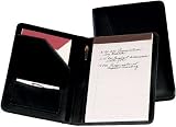 Royce Leather Jr. Writing Padfolio 743-8 - Black Sedona Bonded Leather