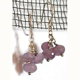 Sterling Silver Lavender Chalcedony Cluster Earrings