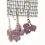 Sterling Silver Lavender Chalcedony Cluster Earrings