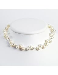 Sterling Silver Freshwater Cultured Pearl 18in Necklace. Metal Wt- 4.11g