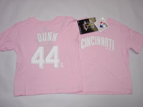 Cincinnati Reds Adam Dunn Player Name & Number Girls Toddler Jersey T-Shirt 4T