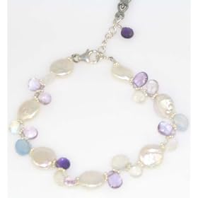 Gemstone Galore - Amethsyt by Chalcedony Bracelets