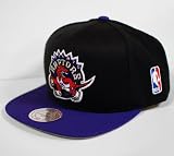 Toronto Raptors Mitchell & Ness Black Throwback Vintage Snap Back Hat