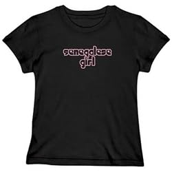 T-SHIRT WOMAN BLACK " SENEGALESE GIRL CHICK " SENEGAL Large