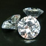 Round 6.5mm AAAAA Cubic Zirconia White CZ Stone Lot of 10 Pieces