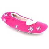 Moonlights "Twilight" Ladies Ballerina Style Slippers - Fuchsia