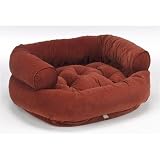 Bowsers Double Donut Dog Bed in Cayenne Microvelvet (Cayenne, Large (42in x 32in))