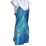 ArtisanStreet's Shades Of The Sea Silk Camisole Tunic. Hand Painted In Blue & Green. One Of A Kind.