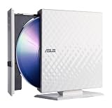 Asus SDRW-08D2S-U Externes Slim DVD-RW/CD-RW Laufwerk, USB 2.0, eee PC Zubeh&ouml;r, Wei&szlig;