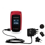 International Wall / AC Charger for the Samsung SGH-T219 - Gomadic Brand w/ TipExchange Technology