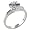 Round Cz With Baguettes Sterling Silver Promise Ring