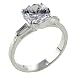 Pugster Size 9 Round Cz Baguettes Sterling Silver Fashion Jewelry Ring image 2