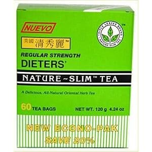 Click here to buy Regular Strength Dieters' Nature-Slim Tea Triple Leaves Brand - 60 Tea Bags by FantasticTea.