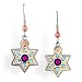 Star of David Judaic Earrings with Hypoallergenic stainless steel ear wire from the Artazia Collection #2304 JE